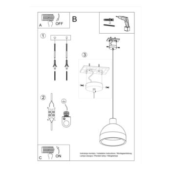 Svetlosivé závesné svietidlo ø 28 cm Filippo – Nice Lamps - Image 7