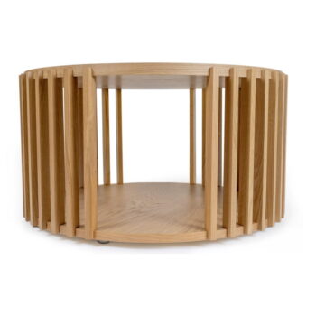 Konferenčný stolík z dubového dreva Woodman Drum, ø 83 cm – Obrázok 2