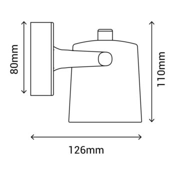 Biele nástenné svietidlo SULION Ibai, výška 11 cm - Image 4