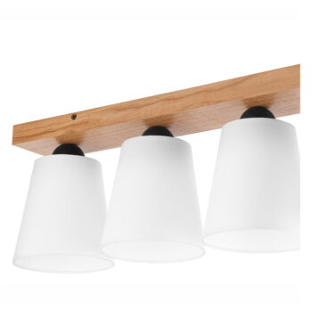 Biele stropné svietidlo s textilným tienidlom ø 15 cm Lula – LAMKUR - Image 5