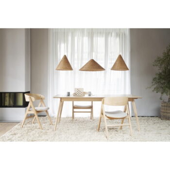 Rozkladací jedálenský stôl s doskou v dekore jaseňového dreva 190x90 cm Yumi - Rowico - Image 4