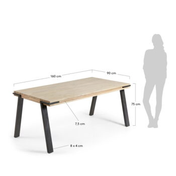 Jedálenský stôl Kave Home Disset, 160 x 90 cm - Image 5