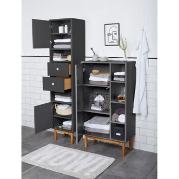 Antracitovosivá vysoká/závesná kúpeľňová skrinka 66x100 cm Color Bath – Tom Tailor – Obrázok 7