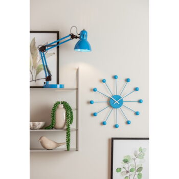 Svetlomodrá stolová lampa s kovovým tienidlom (výška 52 cm) Funky Hobby – Leitmotiv - Image 2