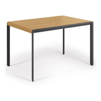 Rozkladací jedálenský stôl s doskou z dubového dreva v prírodnej farbe 80x160 cm Nadyria – Kave Home - Image 8