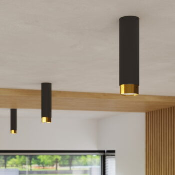 Stropné svietidlo v čierno-zlatej farbe Crown – Nice Lamps - Image 5