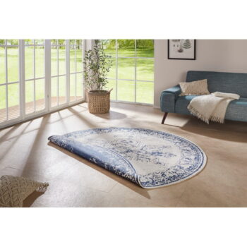 Modro-krémový vonkajší koberec NORTHRUGS Borbon, ø 140 cm - Image 3
