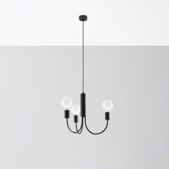 Čierne závesné svietidlo ø 45 cm Karim – Nice Lamps - Image 3