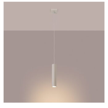 Krémové závesné svietidlo ø 8 cm Castro – Nice Lamps - Image 4