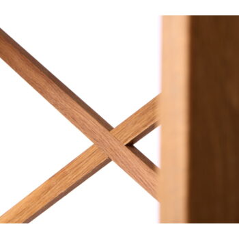 Regál z dubového dreva v prírodnej farbe 70x87 cm X-Shelf – Unique Furniture - Image 4