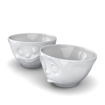 Sada 2 bielych šťastných misiek z porcelánu 58products, objem 200 ml - Image 4