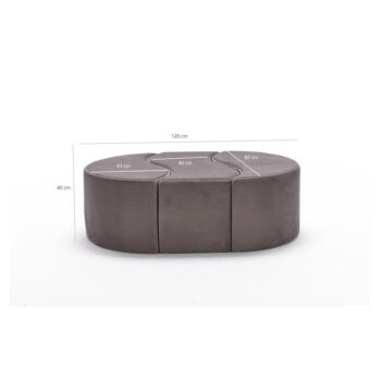 Sivý taburet Alya – Artie - Image 6