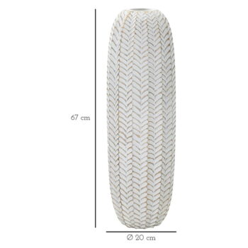 Biela váza z polyresínu (výška  67 cm) Resina – Mauro Ferretti – Obrázok 6