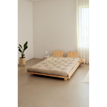 Dvojlôžková posteľ z borovicového dreva s roštom v prírodnej farbe 160x200 cm Social Bed – Karup Design - Image 5