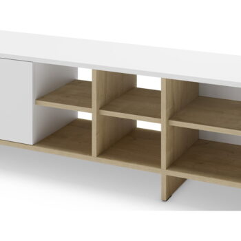 Biely TV stolík 230x44 cm Cequoia – Marckeric - Image 8