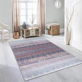Fialovo-sivý prateľný koberec 80x150 cm Vintage Stripe – Mila Home - Image 6
