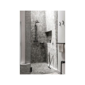 Čierna kúpeľňová polica Zone Rim, 44 x 11 cm – Obrázok 2