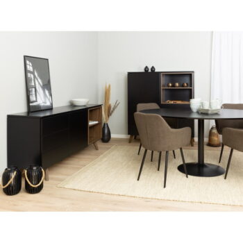 Vysoká komoda v dekore orecha v čierno-prírodnej farbe 120x133 cm Plain – Tenzo – Obrázok 11