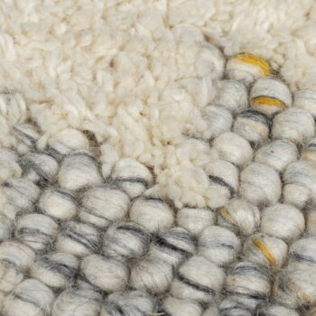 Sivo-krémový ručne tkaný koberec s prímesou vlny 120x170 cm Minerals Border – Flair Rugs - Image 4