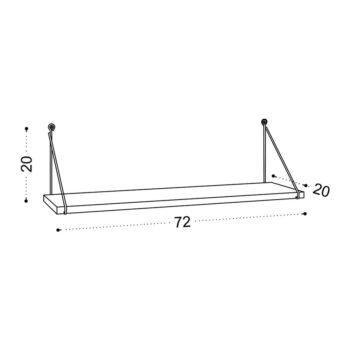 Polica v dekore duba v prírodnej farbe 72 cm Armoni – Kalune Design – Obrázok 5