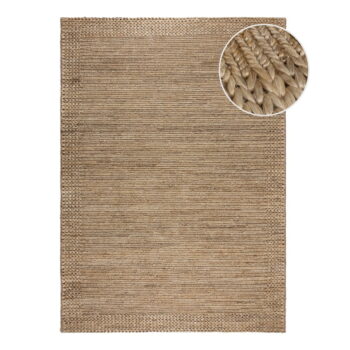 Ručne tkaný kenafový koberec v prírodnej farbe 200x290 cm Drew Border – Flair Rugs