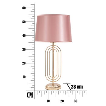 Ružová stolová lampa Mauro Ferretti Krista, výška 55 cm - Image 6