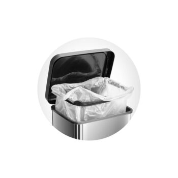 Čierny pedálový odpadkový kôš z recyklovaného plastu 40 l Paso - Rotho - Image 2