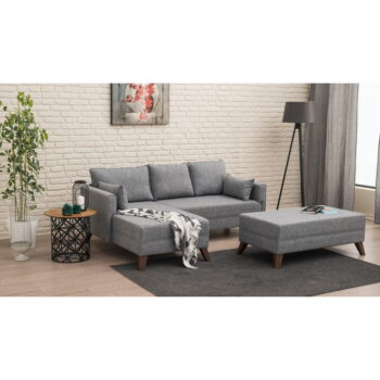 Sivá rohová pohovka (ľavý roh) Bella – Balcab Home - Image 3
