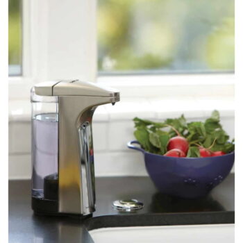Sivý automatický kovový dávkovač mydla 237 ml - simplehuman - Image 3