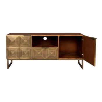 TV stolík z mangového dreva v zlatej farbe 40x60 cm Volan – Dutchbone - Image 8