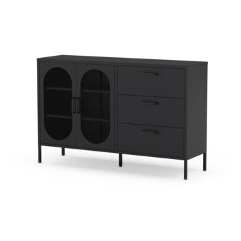 Čierna komoda 140x90 cm Diora – Marckeric - Image 6