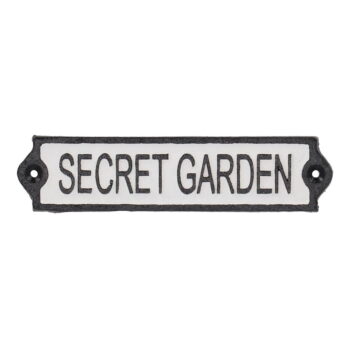 Liatinová ceduľa 21x5 cm Secret Garden – Esschert Design