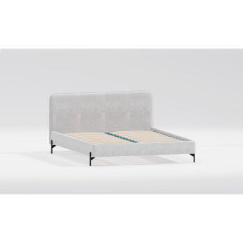Svetlosivá čalúnená jednolôžková posteľ s roštom 90x200 cm Barker – Ropez - Image 2