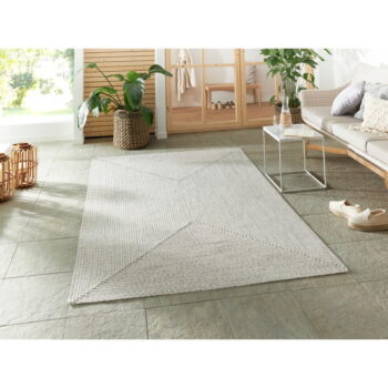 Biely/béžový vonkajší koberec 150x80 cm - NORTHRUGS - Image 5