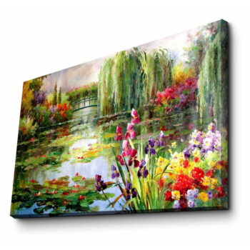 Nástenný obraz na plátne Impressionist Garden, 70 × 45 cm - Image 2