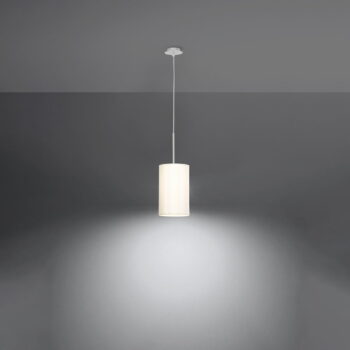 Biele závesné svietidlo s textilným tienidlom ø 15 cm Volta – Nice Lamps - Image 3