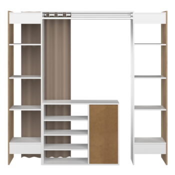 Bielo-hnedá šatníková skriňa 185x182 cm Tom - TemaHome – Obrázok 2