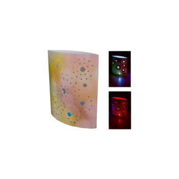 Oranžová stolná lampa (výška 17 cm) Floral – Hilight - Image 2
