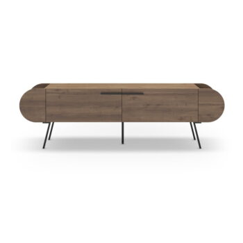 TV stolík v dekore orecha v prírodnej farbe 195x57 cm Saluso – Marckeric