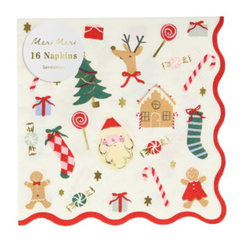 Papierové obrúsky v súprave 16 ks Jolly Christmas – Meri Meri - Image 3