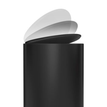 Matne čierny nášľapný kovový odpadkový kôš 6 l – simplehuman - Image 6