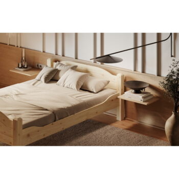 Jednolôžková posteľ z borovicového dreva v prírodnej farbe 90x200 cm Liva – Olivia Living - Image 3