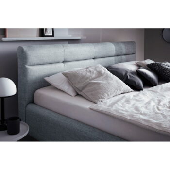 Modrá čalúnená dvojlôžková posteľ s úložným priestorom s roštom 180x200 cm Lotte - Meise Möbel – Obrázok 6