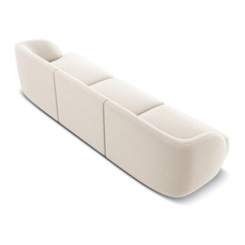 Béžová zamatová pohovka 259 cm Miley - Micadoni Home - Image 3