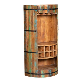 Vinotéka z recyklovaného dreva v prírodnej farbe na 8 fliaš, 60x115 cm Kaveri – Interia Home & Living - Image 8
