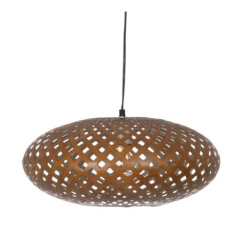 Závesné svietidlo v zlatej farbe s kovovým tienidlom ø 44 cm – Ixia