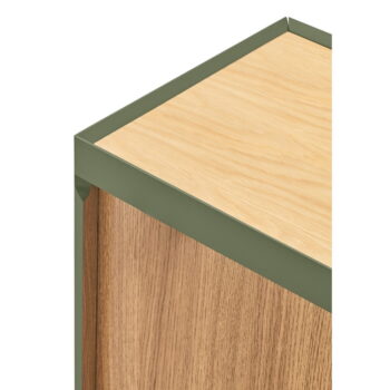 Zelená nízka komoda v dekore duba 110x85 cm Arista – Teulat – Obrázok 4