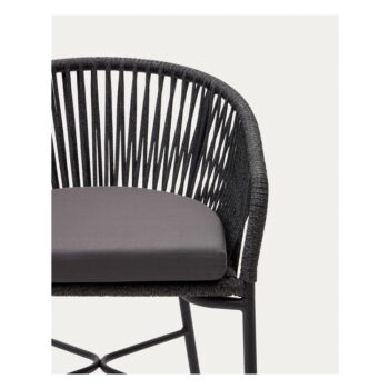 Čierne oceľové barové stoličky v súprave 4 ks (výška sedadla 80 cm) Yanet – Kave Home - Image 10