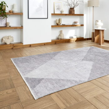 Svetlosivý prateľný koberec s prímesou bavlny 152x230 cm Whisper – Think Rugs - Image 4