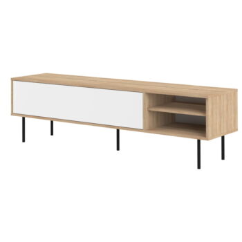 TV stolík v dekore duba v bielo-prírodnej farbe 165x40 cm Ampère – TemaHome - Image 7
